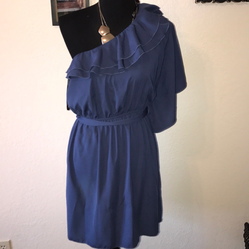 Blue flowy dress